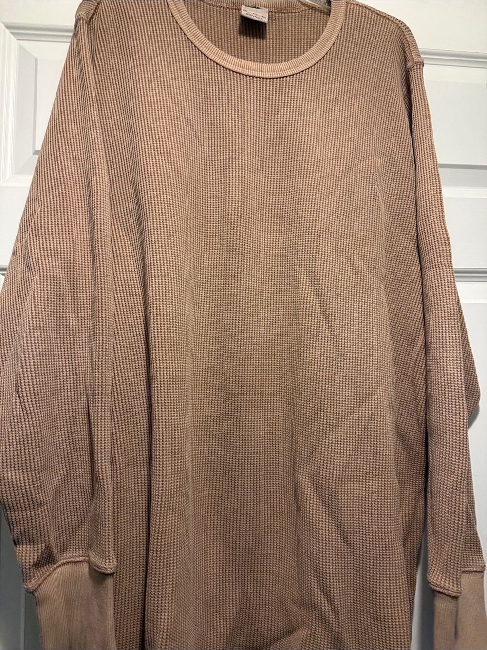 Nike Men's Heavyweight Waffle Knit Longsleeve Thermal in Lt. Brown Size XXL NWT